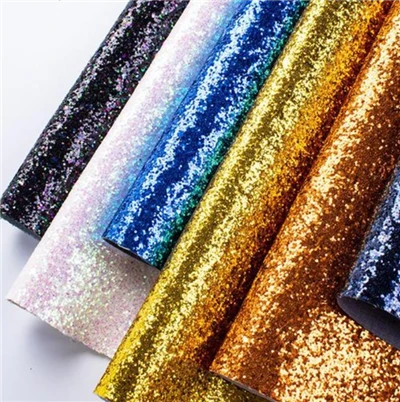 Lēta Pu Glitter āda