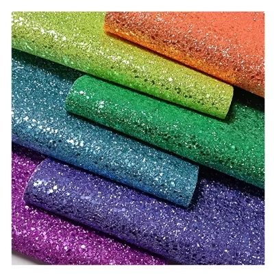Chunky Glitter PU mākslīgā āda apaviem Decroctive